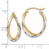 Black Bow Jewelry Double Twisted Freeform Hoops in 10k Two Tone Gold, 20mm (3/4 Inch) - 4 of 4