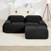 81.8" Corduroy Modular L-Shaped Sectional Sofa with Ottoman, 3-Piece Free combination, Pet-Friendly, No Assembly Required for Small Living Room - 2 of 4