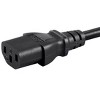 Monoprice Extension Cord - 4 Feet - Black | IEC-320-C14 to IEC-320-C13, 16AWG, 13A, 3-Prong, SVT - 4 of 4