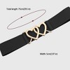 Anna-Kaci Women's Elastic Waist Belt with Gold Heart Buckle - 2 of 3