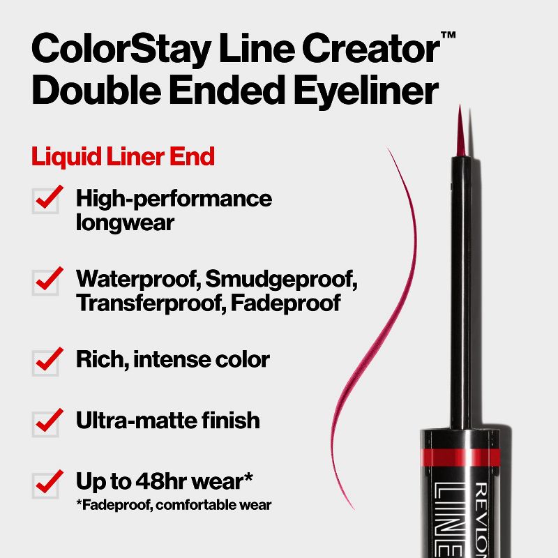 Revlon ColorStay Line Creator Double Ended Waterproof Eyeliner - 0.004oz, 4 of 10