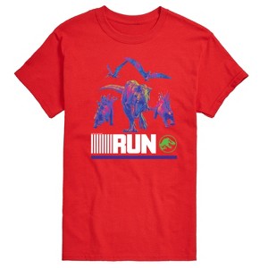 Men's - Jurassic Park - Run Infared Dinos Short Sleeve Graphic T-Shirt - 1 of 4