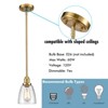Claxy Modern Brass Mini Stem Pendant Light Glass Kitchen Fixture - 4 of 4