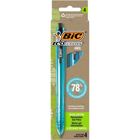 BIC Gelocity Smooth Stic Gel Pens Black 4PK