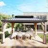 COWLOWN 12' X 16' Double Tier Aluminum Metal Gazebo Featuring Reinforced Galvanized Steel Roof for Outdoor Spaces like Patio, Lawn, Backyard & Deck - 2 of 4