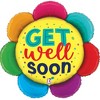 LoonBalloon 27 Inch Get Well Colorful Flower Balloon – Bright & Cheerful Get Well Soon Balloon - 2 of 3