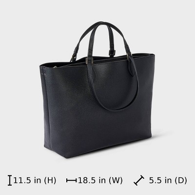 A New Day Dual Strap Triple Compartment Tote Bag - A New Day™ Black — фото 7