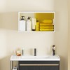 VECELO Bathroom Wall Mounted Storage Cabinet Medicine Cabinet with Sliding Doors, White - 4 of 4