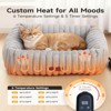 GOTGELIF Heated Cat Bed - 22" Or 28" Soft Plush Cushion Warming Bed with 6 Temperature Levels & Timer - 4 of 4
