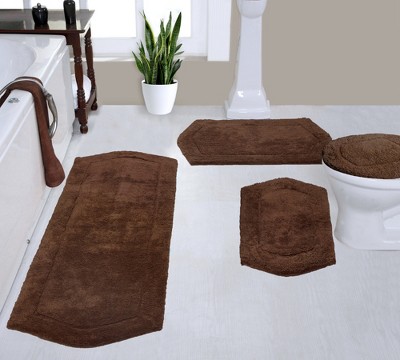 Waterford Collection Cotton Tufted Set of 4 Bath Rug Set - Home Weavers