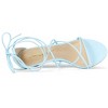 Allegra K Women's Strappy Kitten Heel Lace-Up Sandals - 4 of 4