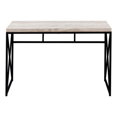 Vynxaria Modern Beige Computer Desk Contemporary Workspace for Home Office Laptop