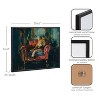 Kate & Laurel All Things Decor 20"x16" Gallery Lion Portrait in Rich Jewel Tones Print by The Creative Bunch Studio Black - 3 of 4