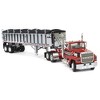 First Gear DCP 1/64 Red & Black Ford LTL 9000 Day Cab w/ East End Dump Trailer 60-1799 - 2 of 4