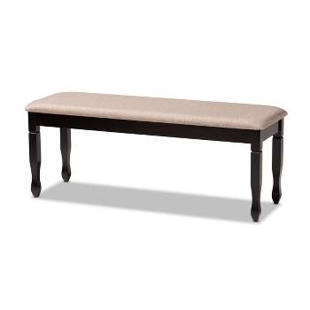 Corey Fabric Upholstered and Wood Dining Bench - Baxton Studio