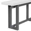 Lyngins Pine Veneer Console Table, Triple Rectangle Entryway Table with Thick Pine Wood Legs, Versatile Extra Long Sofa Table for Living Room, Office - 4 of 4