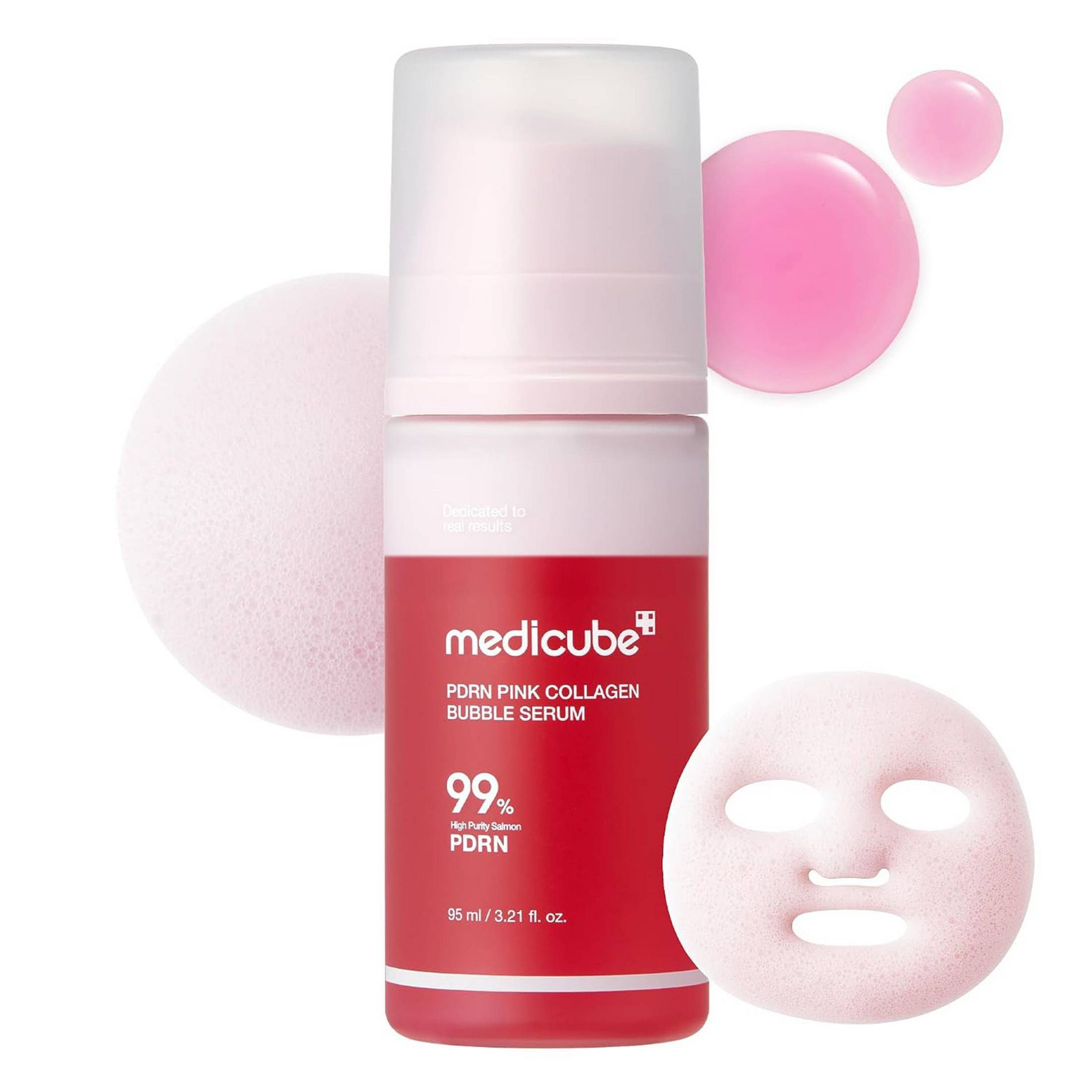 medicube PDRN Pink Collagen Bubble Plumping and Hydrating Face Serum - 95ml