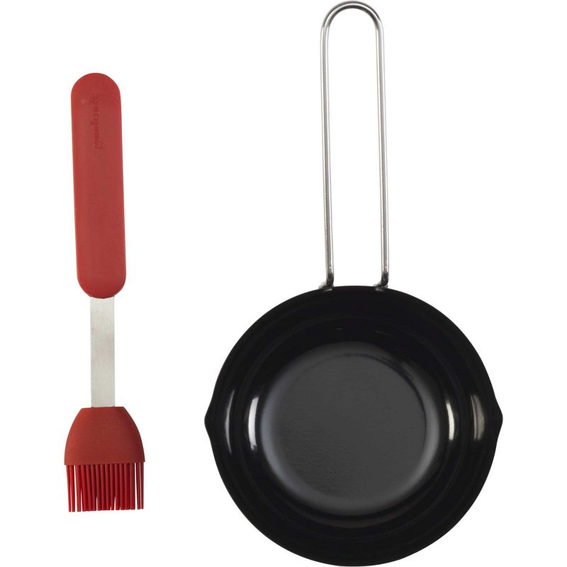GoodCook 16oz Nonstick Iron BBQ Sauce Pan with Stainless Steel Handle and Basting Brush, 3 of 8