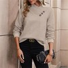 Coolmee Women's Sweaters Fall Long Sleeve V Neck Collared Knitted Pullover Sweaters Dressy Casual Tops - 2 of 4