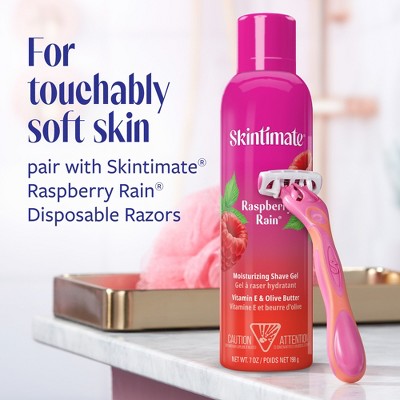 Skintimate Signature Scents Raspberry Rain Women&#39;s Shave Gel Twin Pack - 14oz