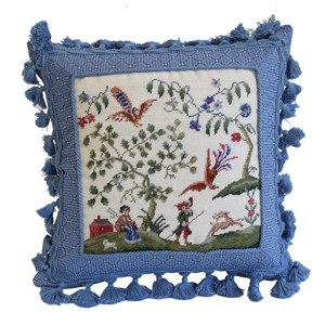 C&F Home Colonial Williamsburg 16" x 16" Colonial Farm Petit Point Pillow - 1 of 1