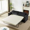 NicBex Modern Convertible Sleeper Chair,Folding Sofa Bed with Wooden Frame,Couches Covered in Chenille Fabric for Living Room,Black - 4 of 4