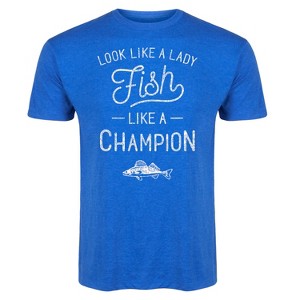 Men's - Country Casuals - Look Like A Lady Fish Like A Champion Short Sleeve Graphic T-Shirt - 1 of 4