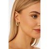 Hollywood Sensation Radiant Glamour Huggie Hoop Earrings Embellished with Sparkling Cubic Zirconia .75 Inches - 4 of 4