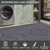 Modern Washable Area Rug, Geometric Pattern Throw Carpet with Non Slip Backing, Low Pile Stain Resistant Floor Carpet for Living Room - 4 of 4