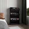 TiramisuBest High Pull Down Shoe Rack,Shoe Storage,Entryway, Bedroom,Black - 3 of 4