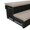 Confer Plastics Leisure Accents Durable Multi-Functional Outdoor Spa and Hot Tub Storage Step with Removable Compartment, Portobello (2 Pack) - 3 of 4