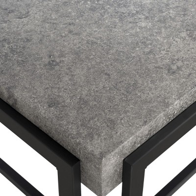 Oliver 43'' Dark Grey and Black Rectangular Wood Coffee Table