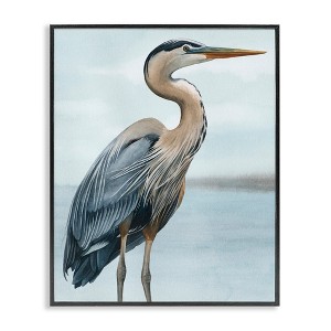 Stupell Industries Coastal Heron Portrait Black Framed Giclee Art - 1 of 4
