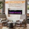 Tangkula 60 Inch Linear Electric Fireplace Ultra-Thin Recessed Wall Mounted Fireplace w/ 8H Timer 12 Adjustable Flame/Bed Color - 2 of 4