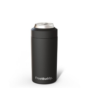 FrostBuddy Universal Buddy Insulated Can Cooler | Fits 12oz Cans, Slim Cans & Bottles | Stainless Steel Drink Holder - 1 of 4