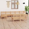 vidaXL Solid Pinewood 9 Piece Outdoor Patio Lounge Set - Rustic, Durable and Versatile Furniture for Garden, Patio or Living Room - 2 of 4