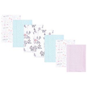 Luvable Friends Hudson Baby Flannel Burp Cloths 7pk Set - 1 of 2