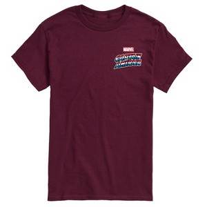 Men's - Marvel - Captain America Retro Distressed Flag Short Sleeve Graphic T-Shirt - 1 of 4