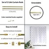Evideco French Home Goods Adjustable Cafe Curtain Rods for Lightweight Voile Curtains - Easy Installation - 2 of 4