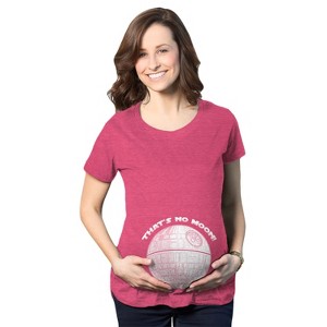 Maternity Thats No Moon Cute T Shirt Funny Pregnancy Announcement Baby Bump Tee - Crazy Dog Maternity T Shirt - 1 of 4