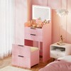 Fredees 3-in-1 Vanity Desk with Flip Top Mirror and Lights - 4 of 4