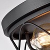 Chloe Lighting Ironclad Industrial 2 Light Textured Black Ceiling Flush Fixture 12" Wide - 3 of 4