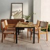 Christopher Knight Home Lysandra 5 pcs Acacia Wood Rope Weave Chairs Dining Set - 2 of 4
