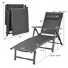 Costway Patio Chaise Lounge Chair Recliner Aluminum Adjustable Headrest Pillow - 3 of 4