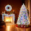 SEVOBAL 6FT Snow Flocked Christmas Tree Christmas Trees Prelit Artificial Christmas Tree Pre-Lit Set Premium Holiday Décor, Green, 47.25"*17"*15" - 2 of 4