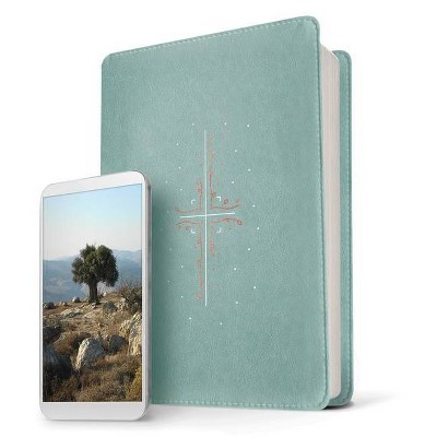 Filament Bible NLT (Leatherlike, Teal, Indexed) - (Leather Bound)