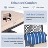 Costway Set of 4 Patio Swivel Bar Stool Chairs Cushioned Pillow Armrest Rocking - 4 of 4