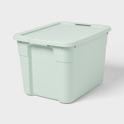 20gal Latching Storage Tote Daydream Green - Brightroom