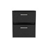 Kumasinova 20"/18" Wooden Nightstand with Open Shelf,Modern Night Stand with Drawers,Bedside Table with Metal Handles,Bedroom Furniture - 3 of 4