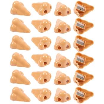 Juvale 24 Pack Nose Pencil Sharpener for Kids, Funny Sharpeners for Novelty Gag Gifts, 1.7 x 1 x 2.2 in
